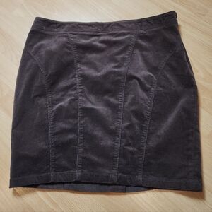 NWT Lane Bryant Brown Fine Wale Corduroy Mini Skirt Size 16
